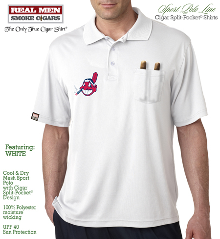 Cleveland Indians Wahoo Graphic Men's L/S White Shirt XL